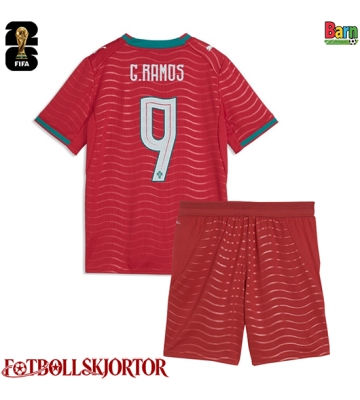 Portugal Goncalo Ramos #9 Hemmakläder Barn VM 2026 Kortärmad (+ Korta byxor)